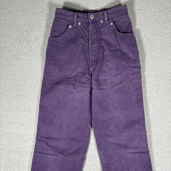 Vintage Rockies Rocky Mountain Jeans Western Bareback Purple Women Size 25WX35L - Picture 2 of 16